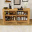 Buffet d'angle arrondi de 64 pouces avec tablettes de rangement et portes