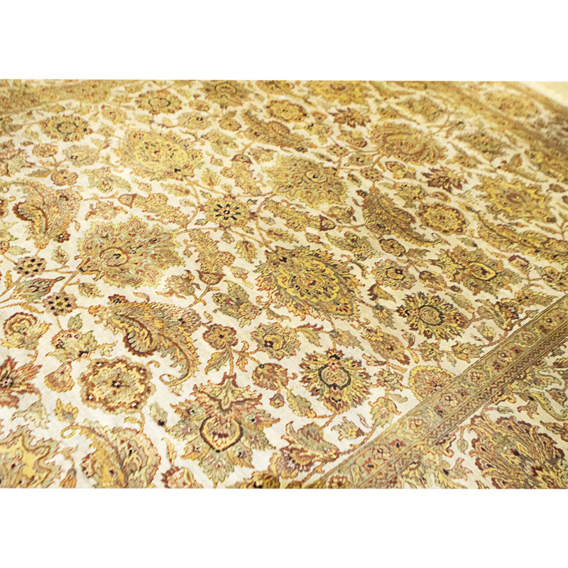 Hand Knotted Wool Area Rug in Grey
