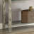 Wooden Console Table In Antique Grey And Teal With Extra Storage Display Features Frame Ample