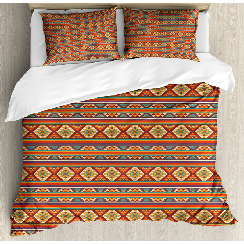 Rustic Geometric Shapes Duvet Cover