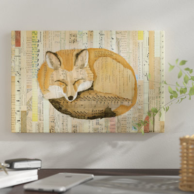 « fox collage iii », impression sur toile tendue