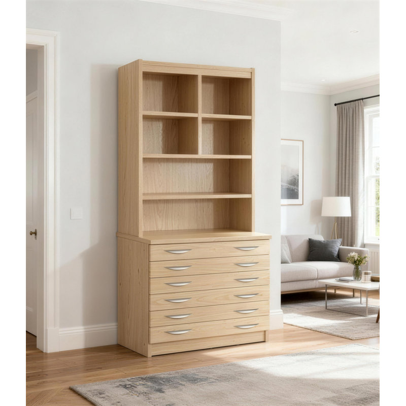 Brendalynn 4 -Drawer Storage Cabinet, Classic Oak