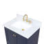 Meuble-lavabo simple 31 po avec plateau en marbre de Carrare Hitz-1213594779
