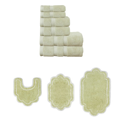 Ensemble de serviettes 6 pièces et 3 tapis de bain 3 pièces Talbert Collection