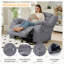 Fauteuil inclinable à bascule pivotant 42 po avec massage thermique, USB et charge de type C de 42 po de largeur-1702915195
