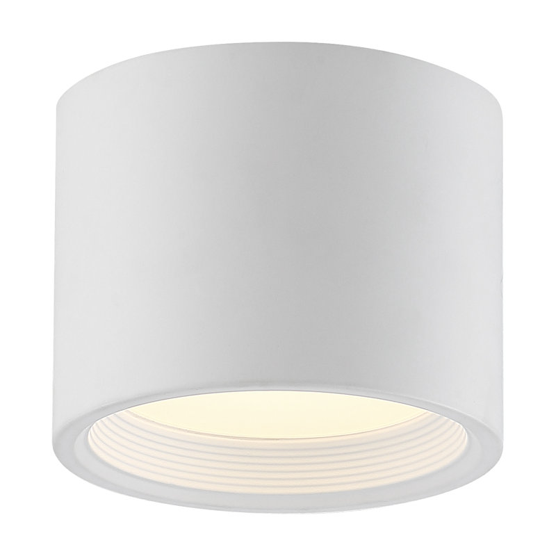 Plafonnier encastré 1 lumière à DEL Mcgann, H 4 po x l 5,25 po x P 5,25 po, blanc