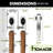 Brushed Nickel Classic Design U Shape Brackets Double Track Bypass Two Door Hardware Kit-45200004
