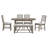 6-Piece Retro Dining Set, 1 Rectangular Table with 4 Upholstered Chairs and 1 Bench-38313018