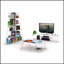 Bibliothèque échelle à 5 niveaux Furnish Home Store, rangement compact pour petites pièces et bureaux