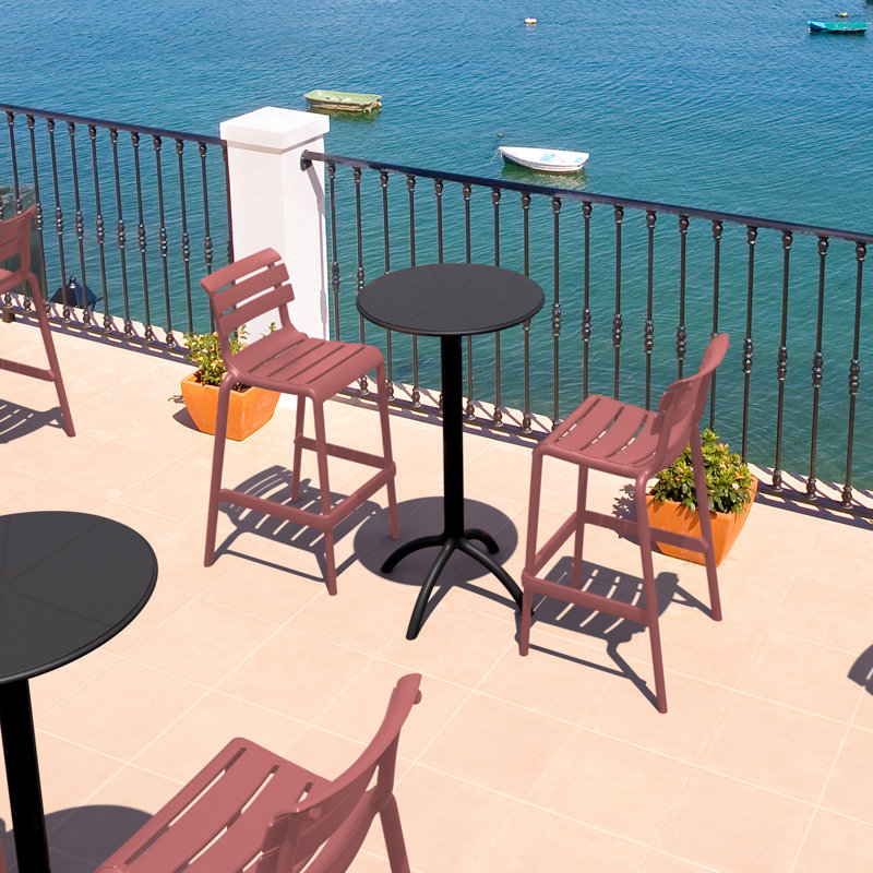 Tabouret de comptoir d'extérieur Ruta, 29.50", Marsala