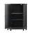 Modern Black Bathroom Cabinet with Triangle Corner Design and Adjustable Shelf for Efficient Storage Solutions.