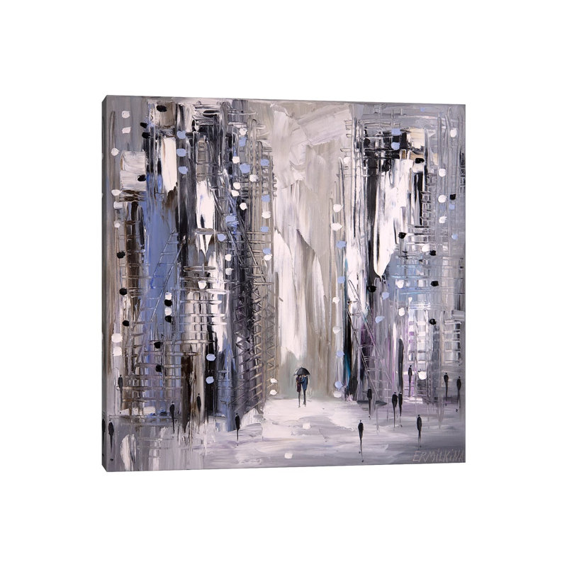 Under One Umbrella by Ekaterina Ermilkina - Wrapped Canvas Painting, 66.04 cm H x 66.04 cm W x 1.91 cm D