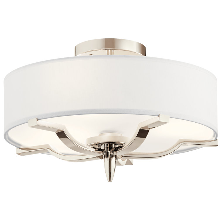 Zephyrine Fabric Semi Flush Mount