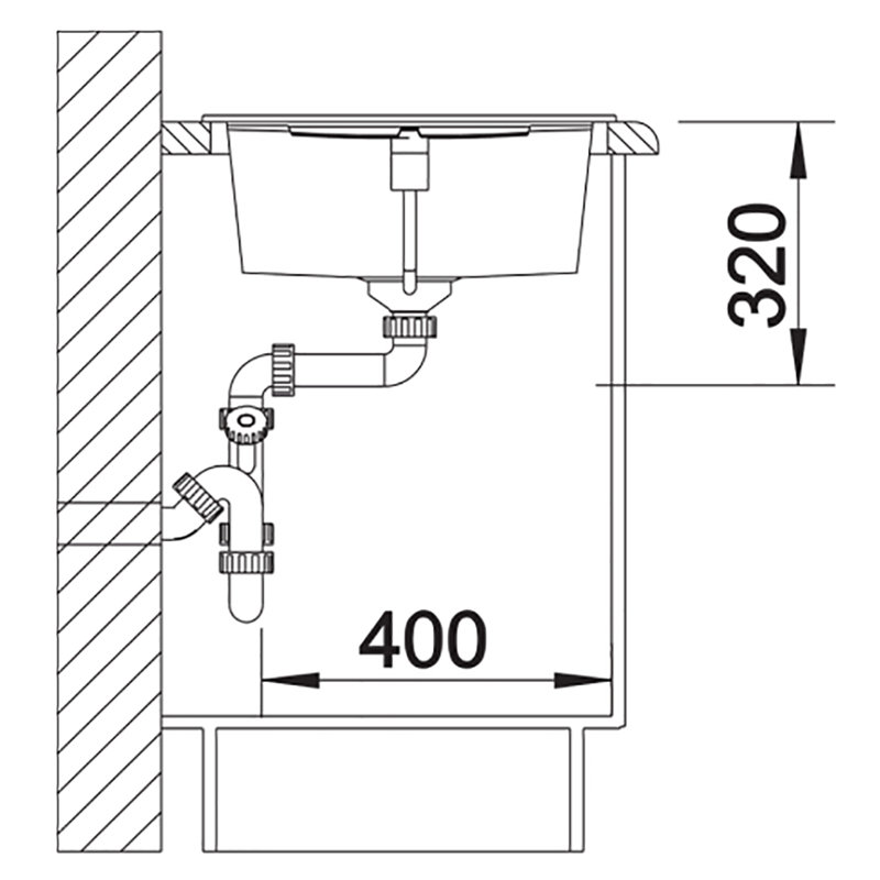 Metra Xl Single Bowl Inset Kitchen Sink, Anthracite