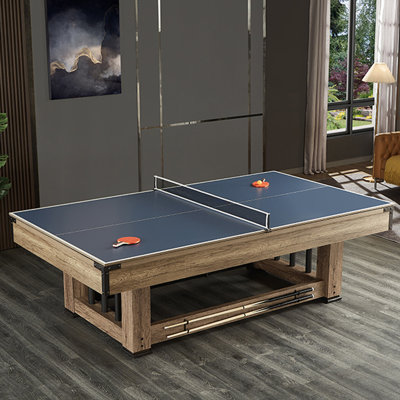 83.86" Orange Rectangular Manufactured Wood+Lint Multi Game Table