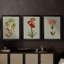 Botanical Array VI  -Custom Framed  Wrapped Gallery Canvas - 3 Pieces-916200992-916200998