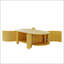 Table basse ovale cannelée avec rangement, bois d'hévéa massif, 1 tablette et 2 portes ouvertes, parfaite pour les salons modernes-304017559