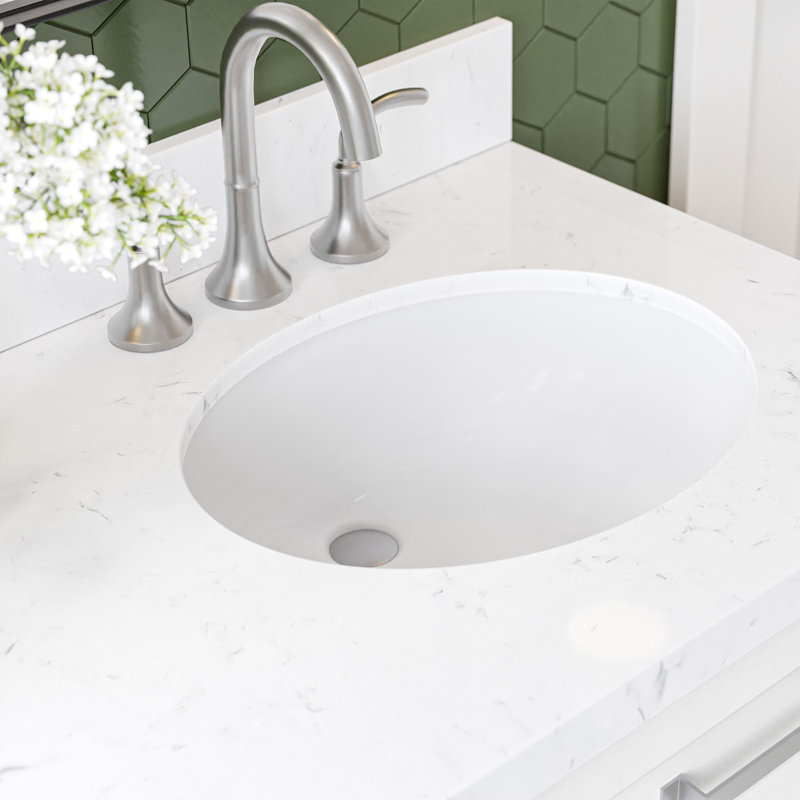 Ariel Monrow 66 Inch Double Oval Sink Bathroom Vanity With Carrara White Quartz Countertop, White