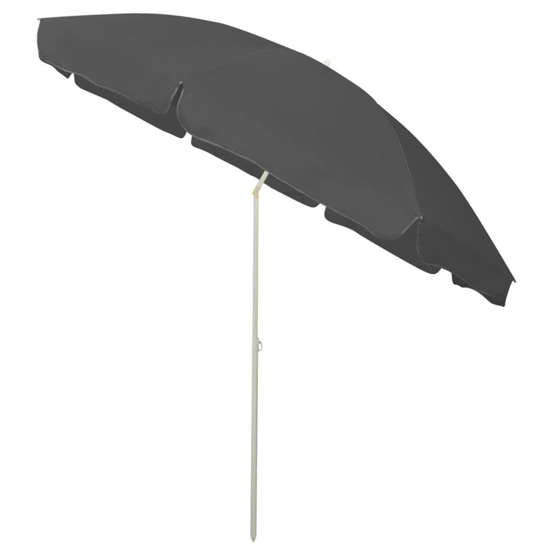 Parasol de plage Jattin, Gris foncé,  L 104,3 po x H 106,3 po
