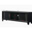 Meuble télé en bois avec console multimédia et tablettes ouvertes-1279041117