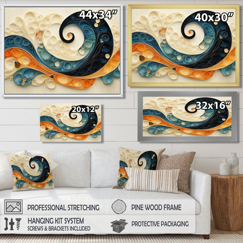 Biomorphism Vortex Of Nature I - Biomorphism, art mural, Cadre flottant, H 12 po x l 20 po, Natural