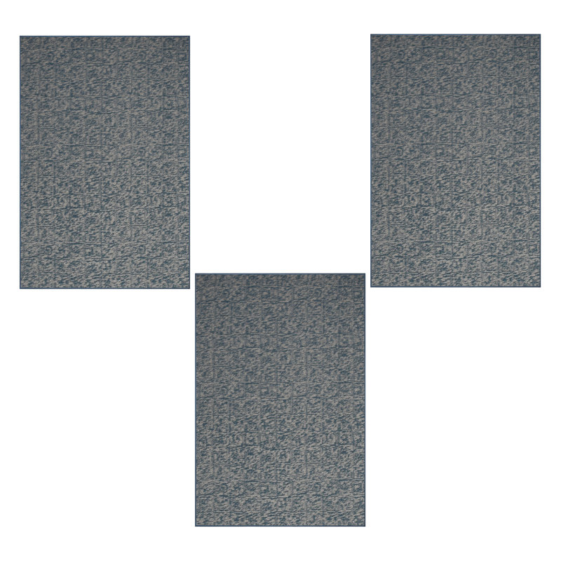 Ensemble de tapis intérieur / extérieur en nylon touffeté à la machine Osanna, Rond 3 pi