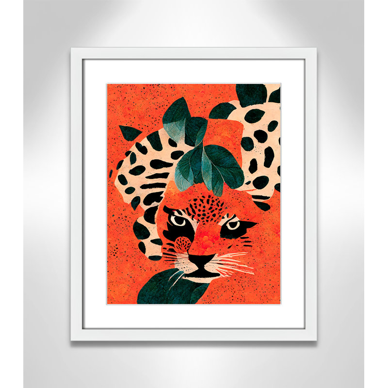«Jaguar’s Gaze I» par Treechild, 16'' W x 19'' H, Imprimé mat, Blanc satiné