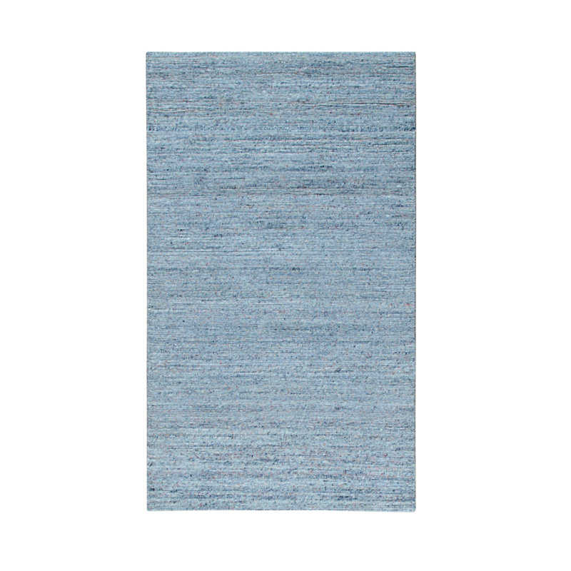 Tapis bleu en laine fait à la main Irsay