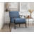 Lanise 29.5" Modern & Contemporary Accent Chair with Velvet Fabric Upholstery, Channel Stitched Back, Foam over Pocket Coils-487860910