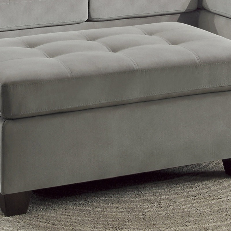 Meuble de salon moderne en microfibre capitonné 1pc