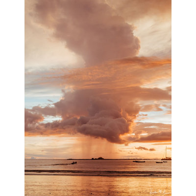 Rose Gold Rain Framed Photographic Print Canvas
