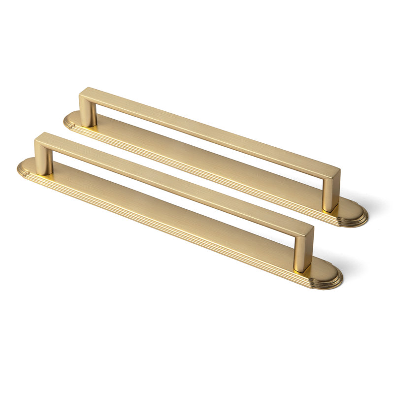 Classical Bar Pull With Backplate(G014) Multipack, 7 3/5", Champagne Bronze