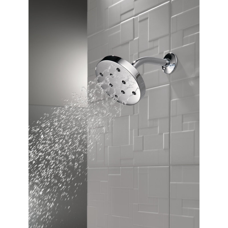 Rain Dual Shower Head with H2Okinetic Technology, Lumicoat Chrome