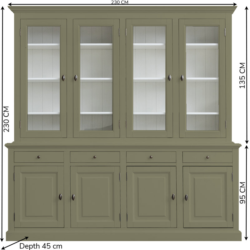 Babak Display Cabinet, Olive Grey