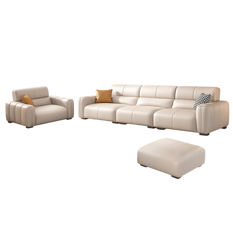 Minimalist modern in-line sofa set