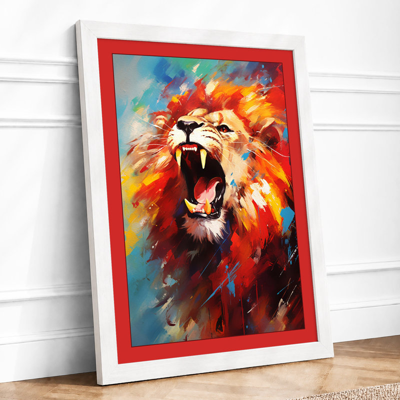 Roaring Lion Modern - Print, A4 - 29.7 x 21.0 cm, White
