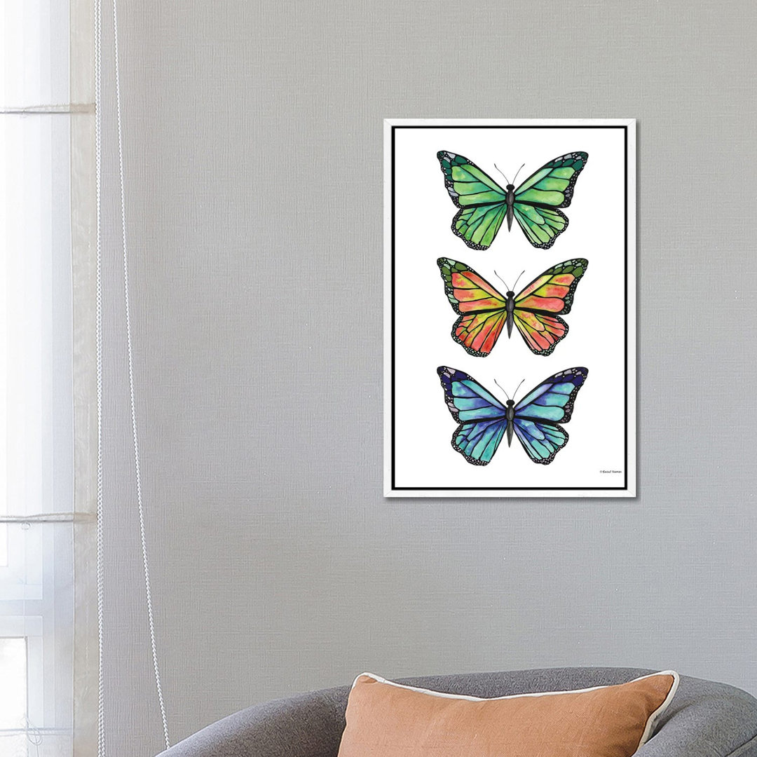 Stacked Wonderful Butterflies von Rachel Nieman - Galerie- Giclée auf Leinwand