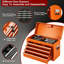 Caisse à outils roulante, chariot / armoire à outils verrouillable 8 tiroirs, organisateur de boîte à outils détachable 2-en-1 pour garage atelier, orange