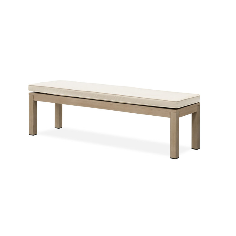 Banc contemporain l 56,6 po, naturel / beige