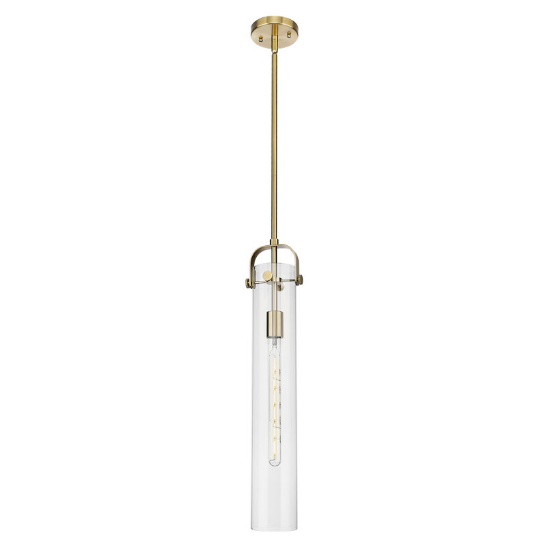Luminaire suspendu avec tige 1 lumière 4 po Pilaster, Clair