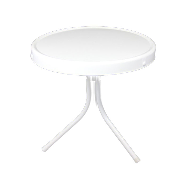Table d'appoint d'extérieur 21,75 po Rajmund, Blanc
