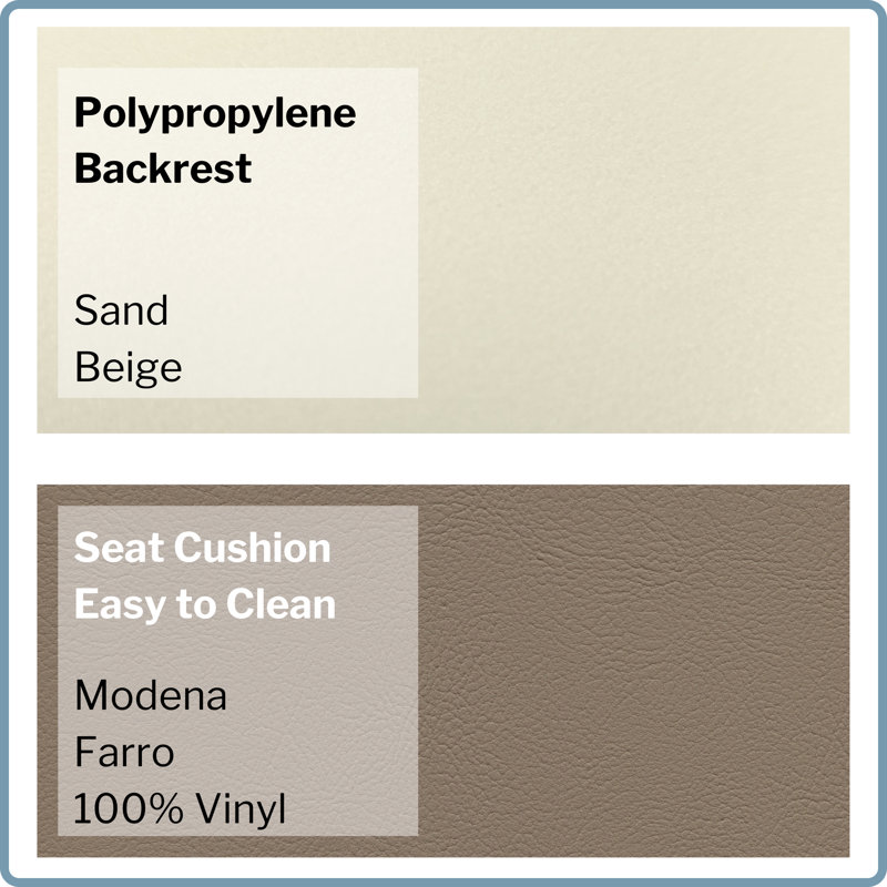 Chaise d'invité à chat avec roulettes, Noir, Modena Farro / Sand Beige Poly