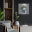 «Succulent Still Life 1 Navy» par Julia Purinton, art mural en métal, 24 po x 24 po