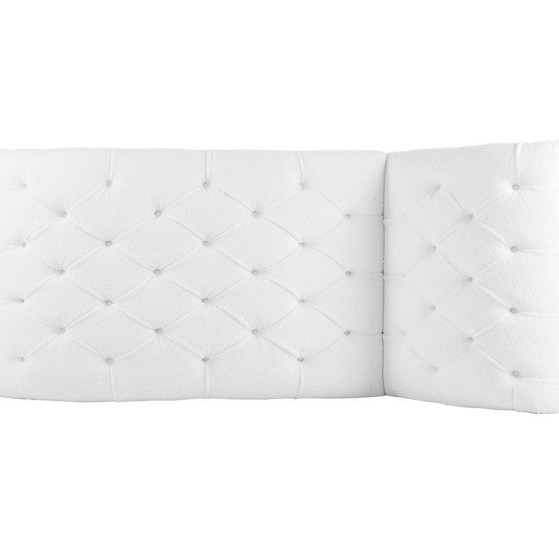 Chaise longue d'intérieur sans accoudoirs avec garniture cloutée Ricky