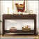Ash Veneer Modern Style Console Table, Striped Design, Suitable for Entryway, Corridor, Foyer, Living Room, Study