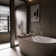Double Handle Floor Mounted Freestanding Tub Faucet with Handshower