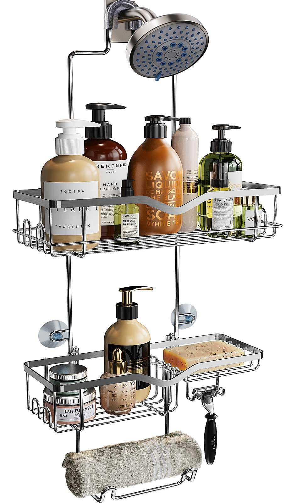 Lainhart Suction Stainless Steel Shower Caddy