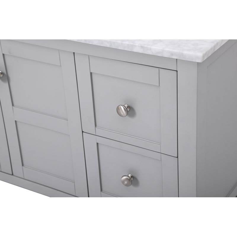 Amyra 36'' Single Bathroom Vanity with Top, Grey