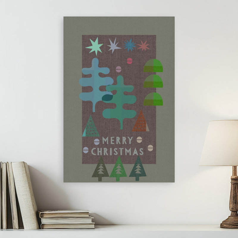 Merry Mid-Century Christmas, 24" H x 16" W