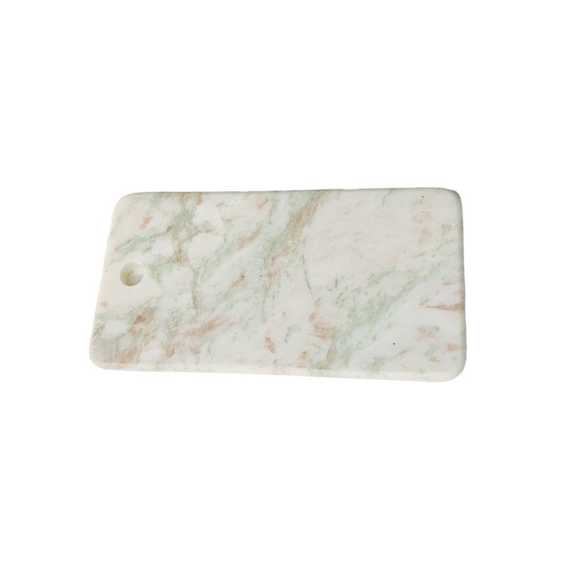 Planche à découper rectangulaire en marbre blanc